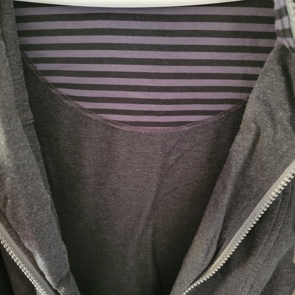 Lululemon Athletica long zip up hoodie. Size 8, Grey. - Picture 4 of 5